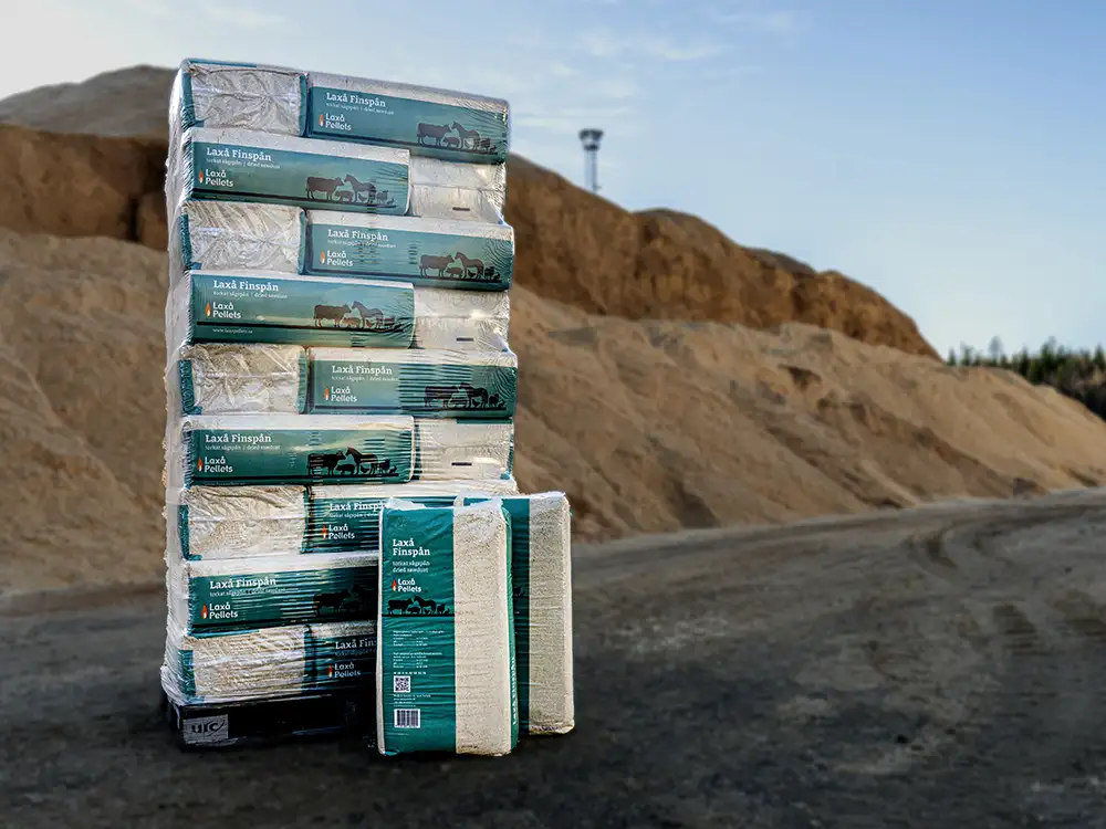 Laxå dried Sawdust in packages